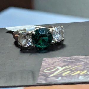 Promise ring Amazing Emerald Cz 1 Ct Green Ring Size 6 Exquisite Design Sterling